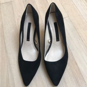 Zara velvet 3 inch black heels